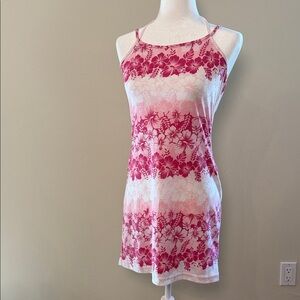 Candy Rocket Women's Medium Pink Hawaiian Theme Dress